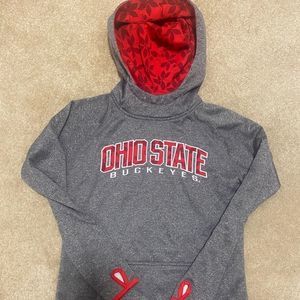 Campus Classics Scarlet Series Womens Ohio State Buckeyes Gray Hoodie Sweatshirt